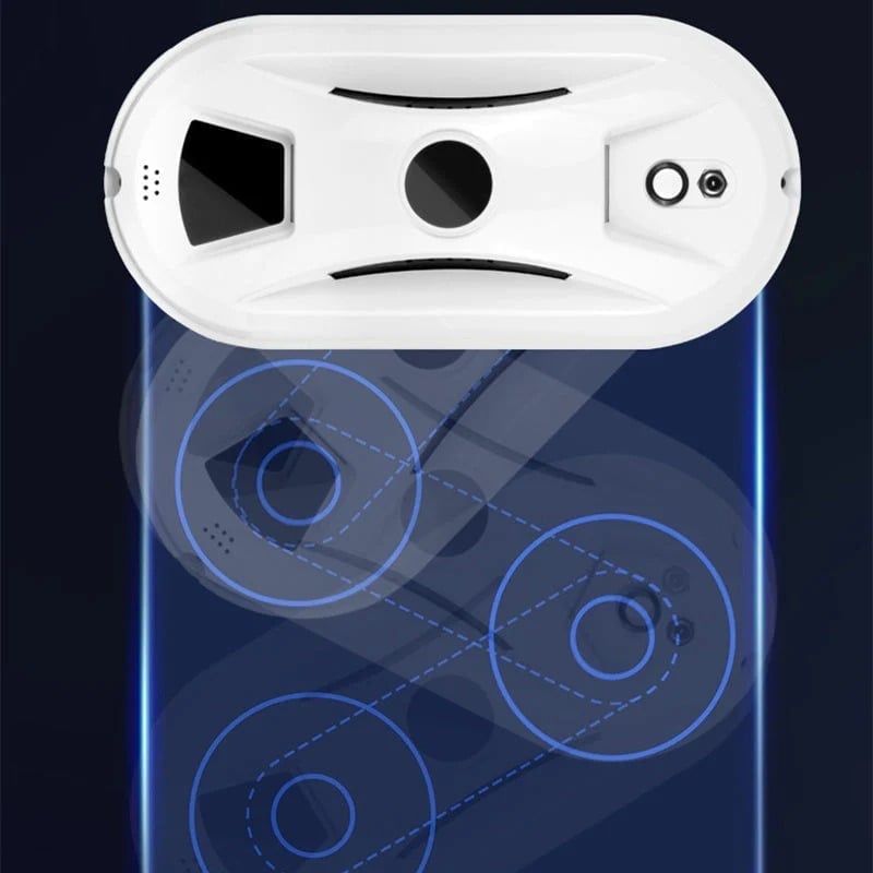 Automatic Smart Window Cleaning Robot with Dual Rotating Pads