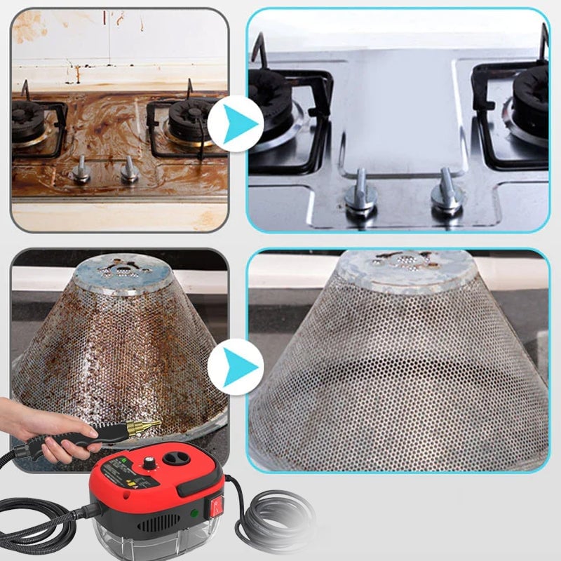2500W Handheld High-Temperature Pressurised Steam Cleaner with Multiple Attachments