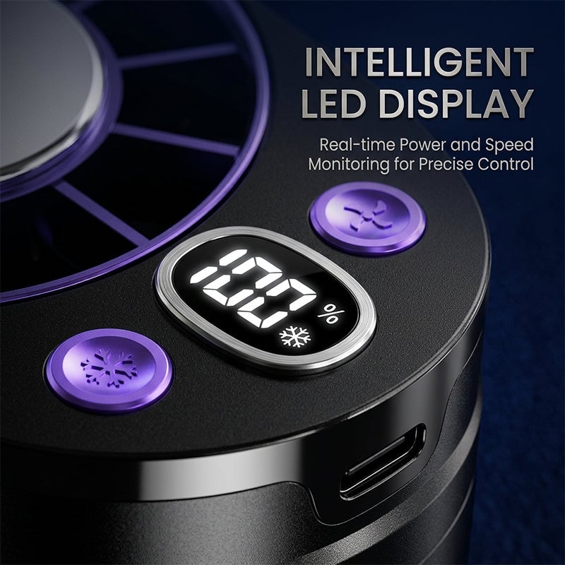 Rechargeable Clip-On Waist Fan with Ice Cooling