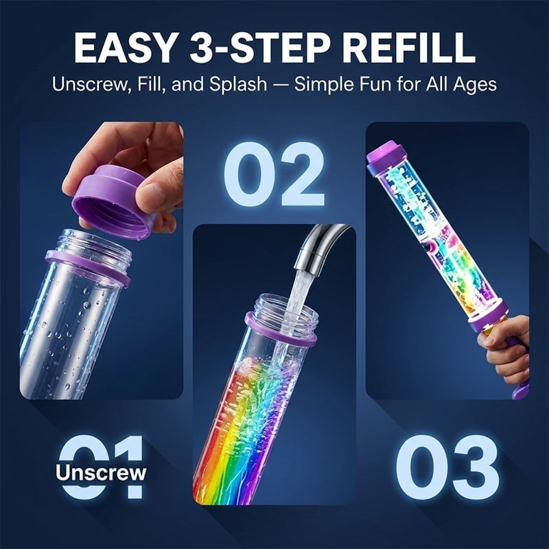 LED Rainbow Water Blaster with Colourful Light Effects