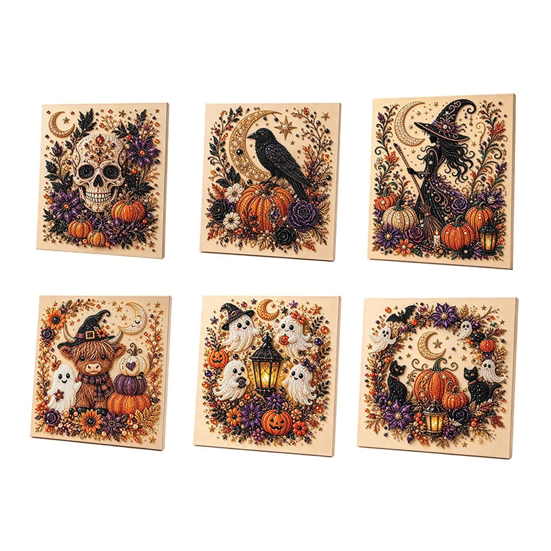 Halloween Pumpkin & Ghost Diamond Art Craft Kit
