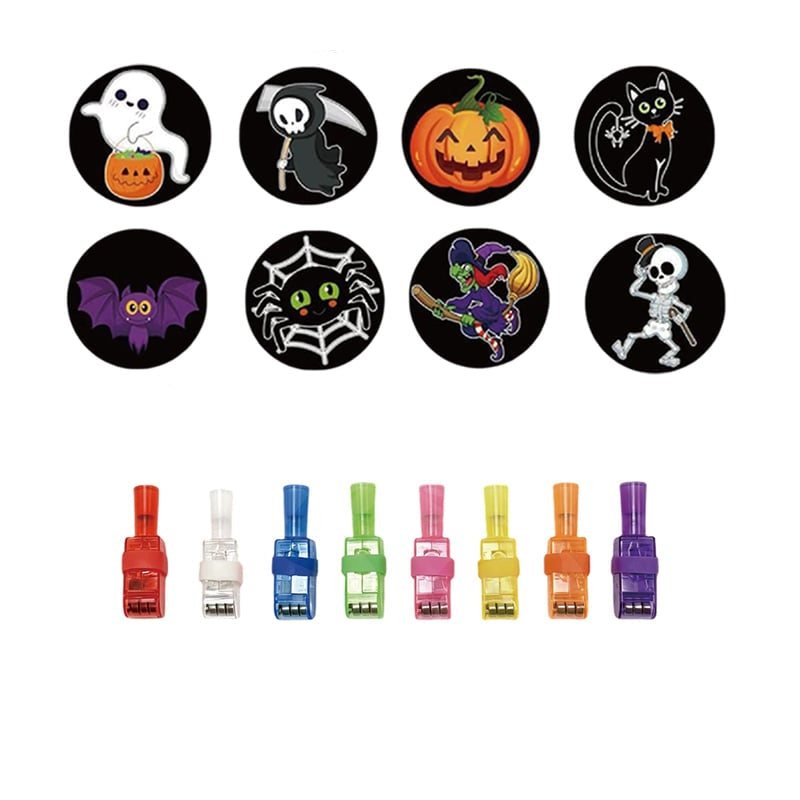 Halloween LED Projection Finger Lights with Spooky Patterns
