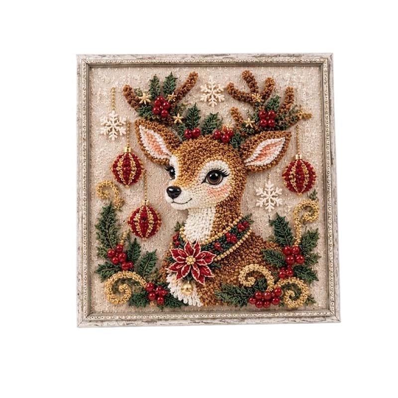3D Christmas Tree Fabric Poke Art Craft Kit