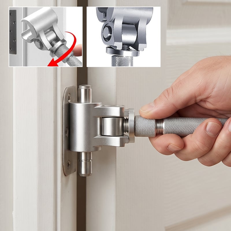 Adjustable Door Hinge Alignment Wrench with Non-Slip Grip