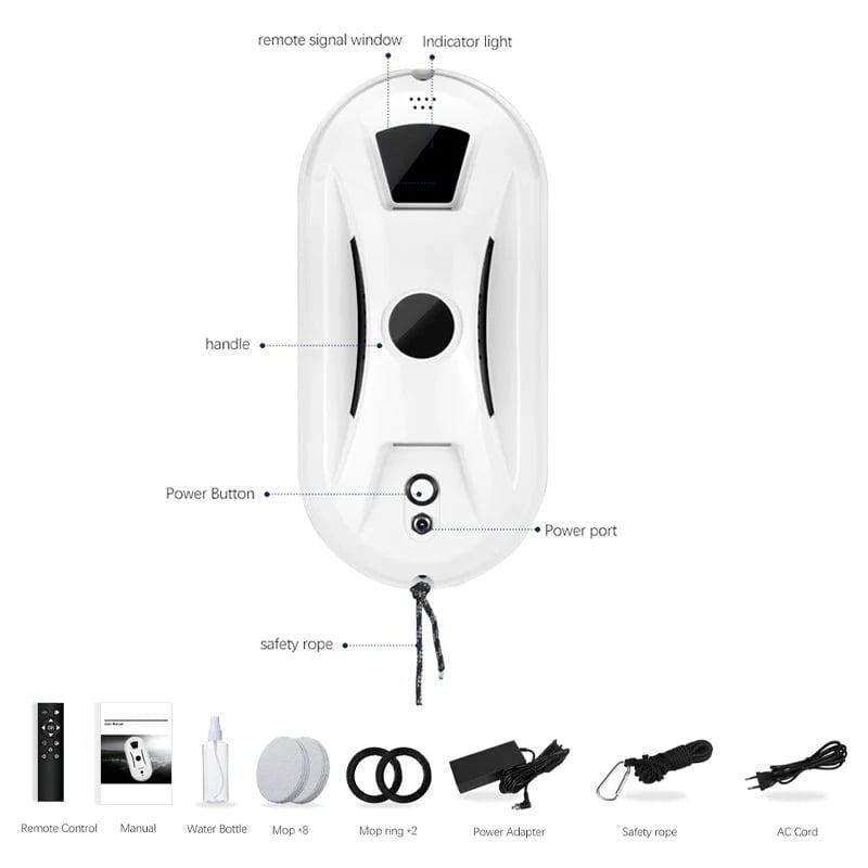 Automatic Smart Window Cleaning Robot with Dual Rotating Pads
