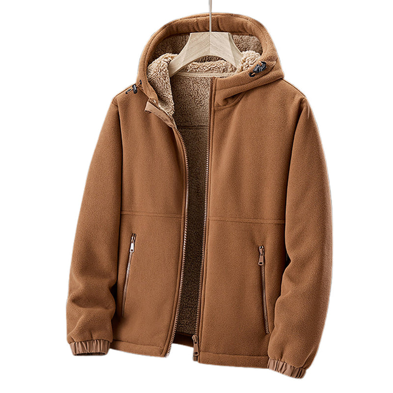 FleeceShield Men's Jacket with Hood – Warm, Comfortable and Practical