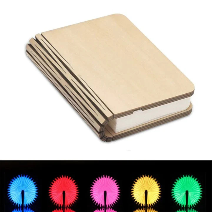 Foldable Book-Shaped LED Lamp with Rechargeable Battery