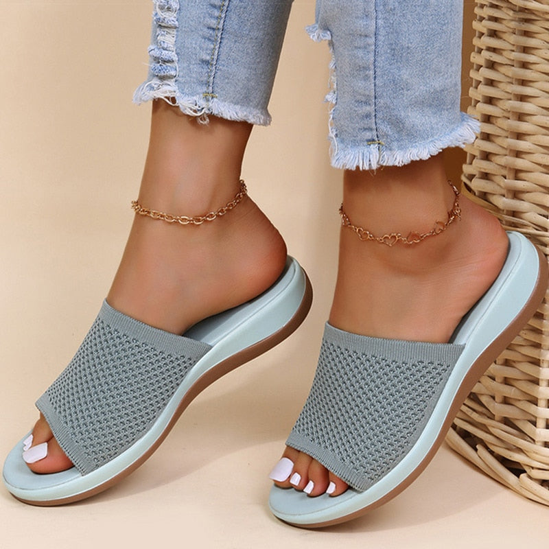 Ladies' Summer Sliders with Breathable Upper and Comfortable Support
