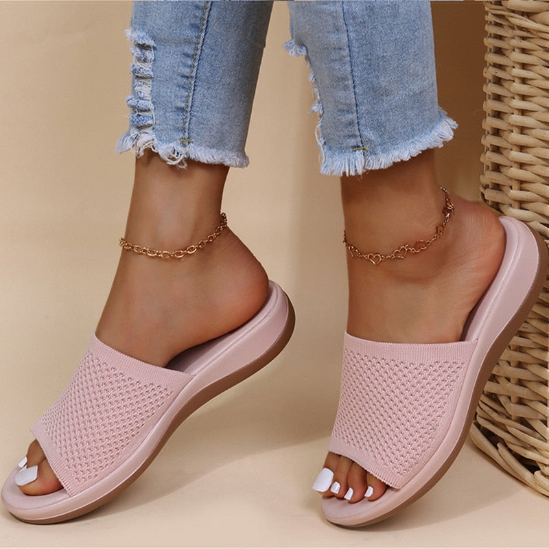 Ladies' Summer Sliders with Breathable Upper and Comfortable Support