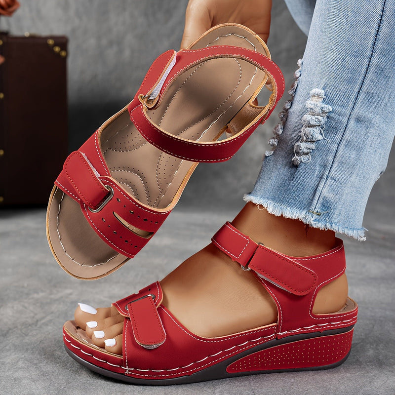 Women’s Comfort Wedge Sandals with Adjustable Straps