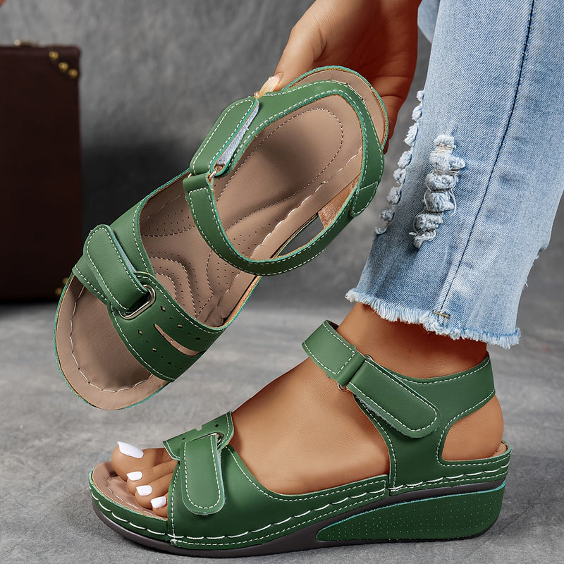 Women’s Comfort Wedge Sandals with Adjustable Straps