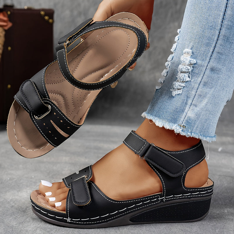 Women’s Comfort Wedge Sandals with Adjustable Straps