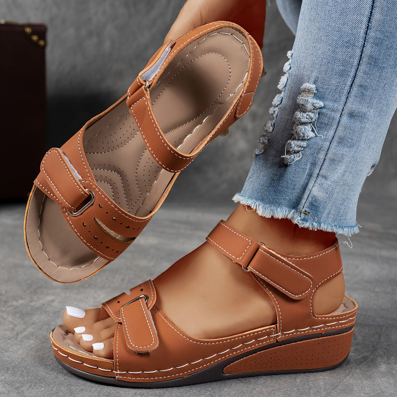 Women’s Comfort Wedge Sandals with Adjustable Straps