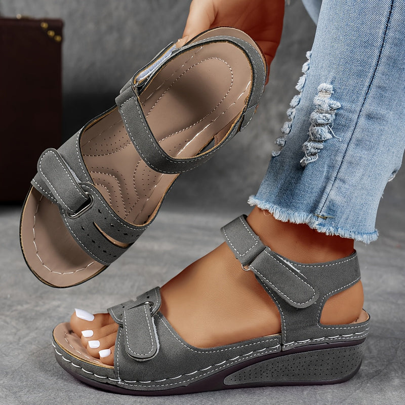 Women’s Comfort Wedge Sandals with Adjustable Straps