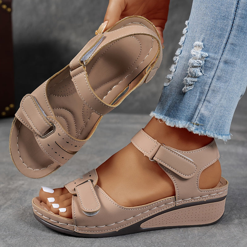 Women’s Comfort Wedge Sandals with Adjustable Straps