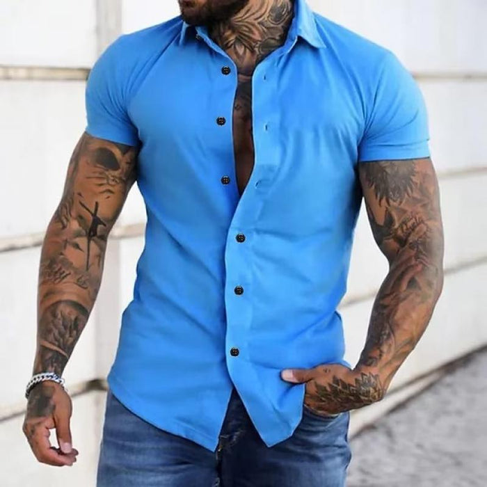 Men's Short Sleeve Shirt with Fitted Modern Cut