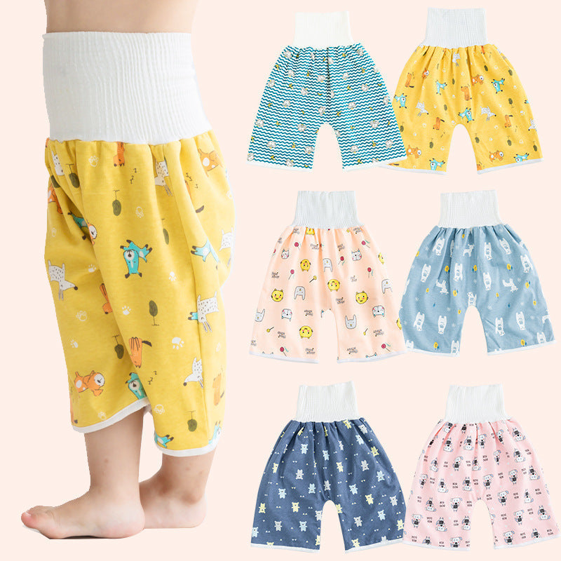 Reusable Toddler Potty-Training Shorts and Skirts with Stretch Waist