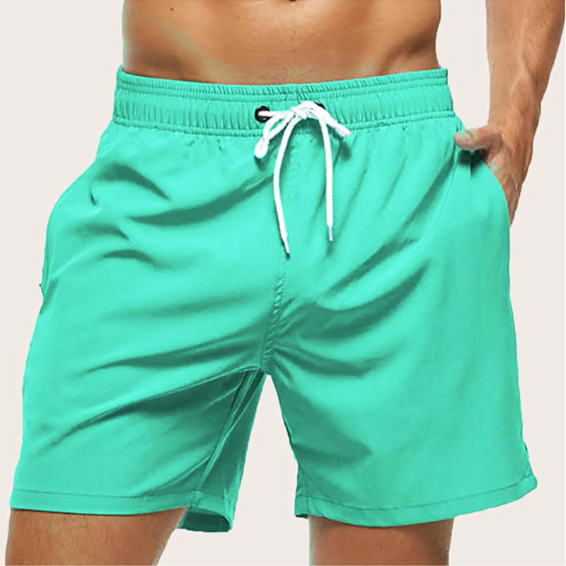 Men's Swim Shorts in Quick-Drying Fabric with Elastic Waistband