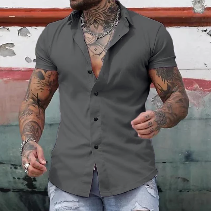 Men's Short Sleeve Shirt with Fitted Modern Cut